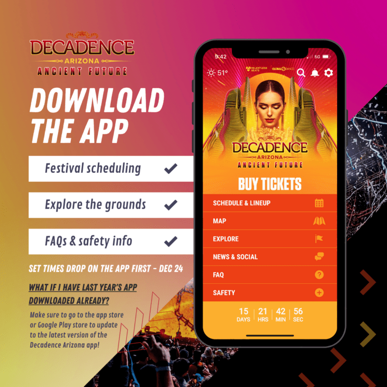 Decadence Arizona App Is Out Now! Decadence Arizona December 3031