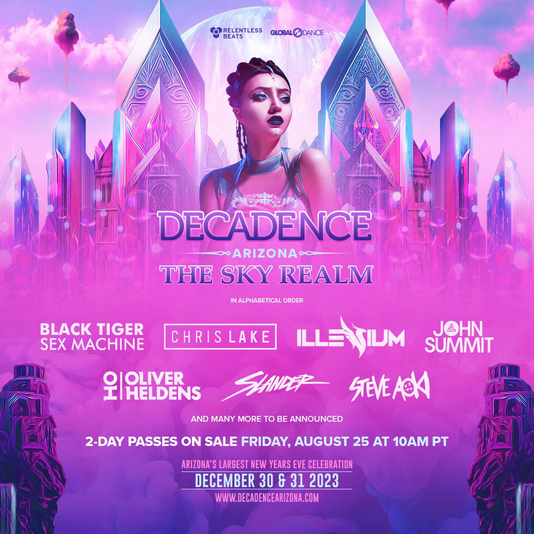 Decadence Arizona The Sky Realm phase 1 lineup is here! Decadence