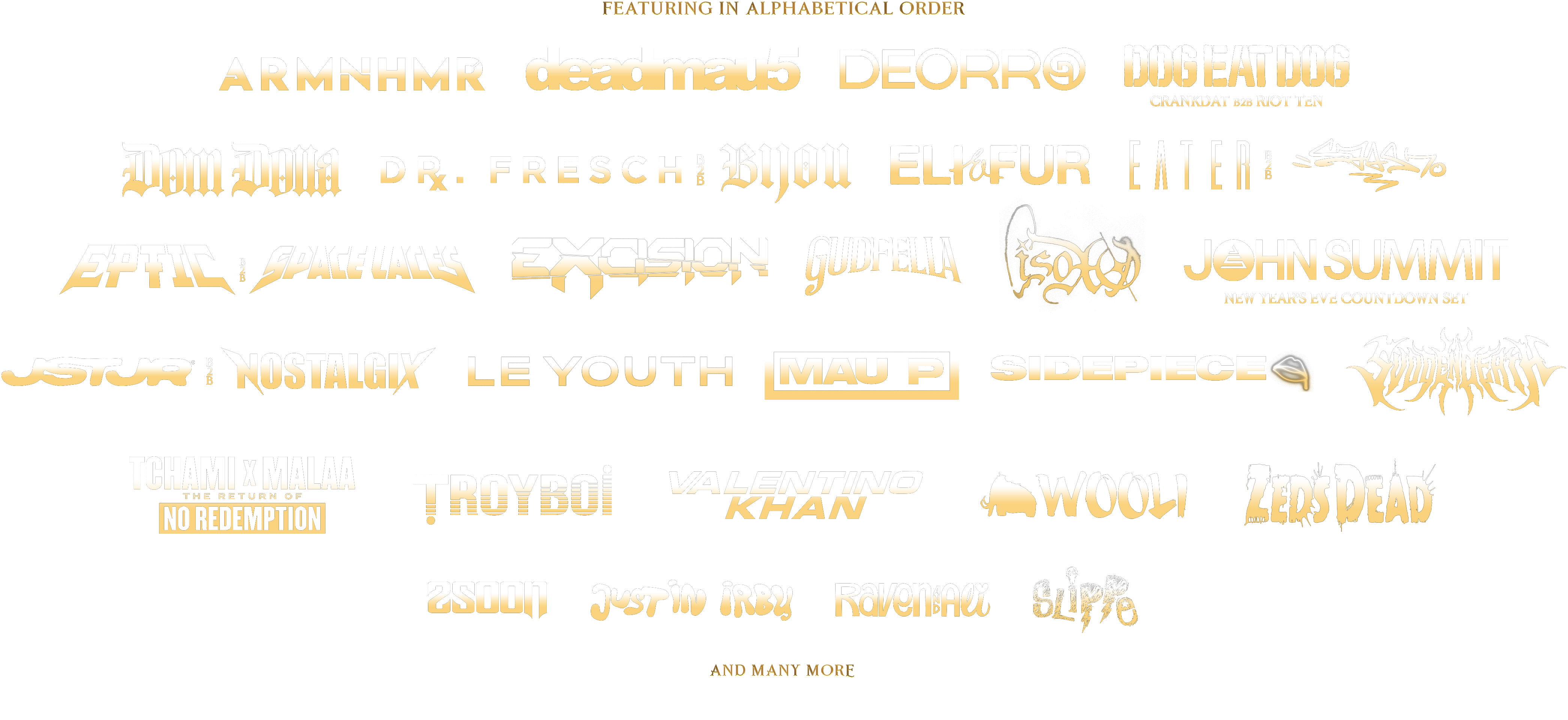 Decadence Arizona Lineup