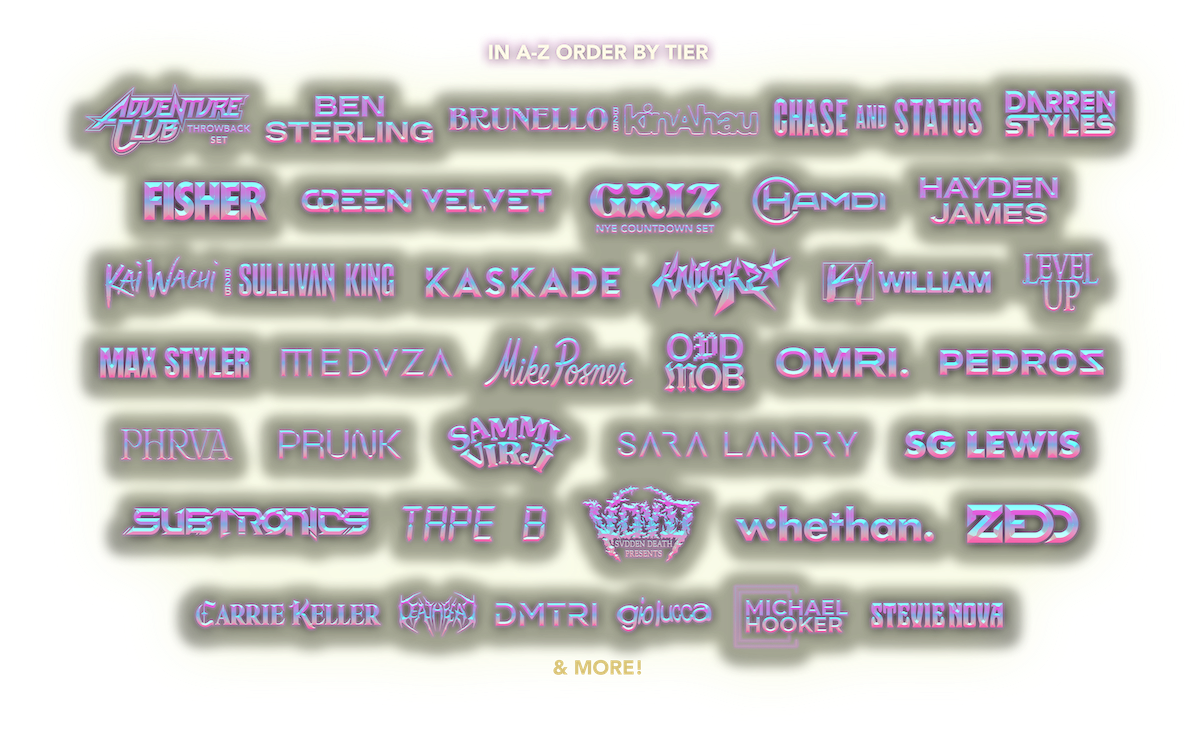 Decadence Arizona Lineup