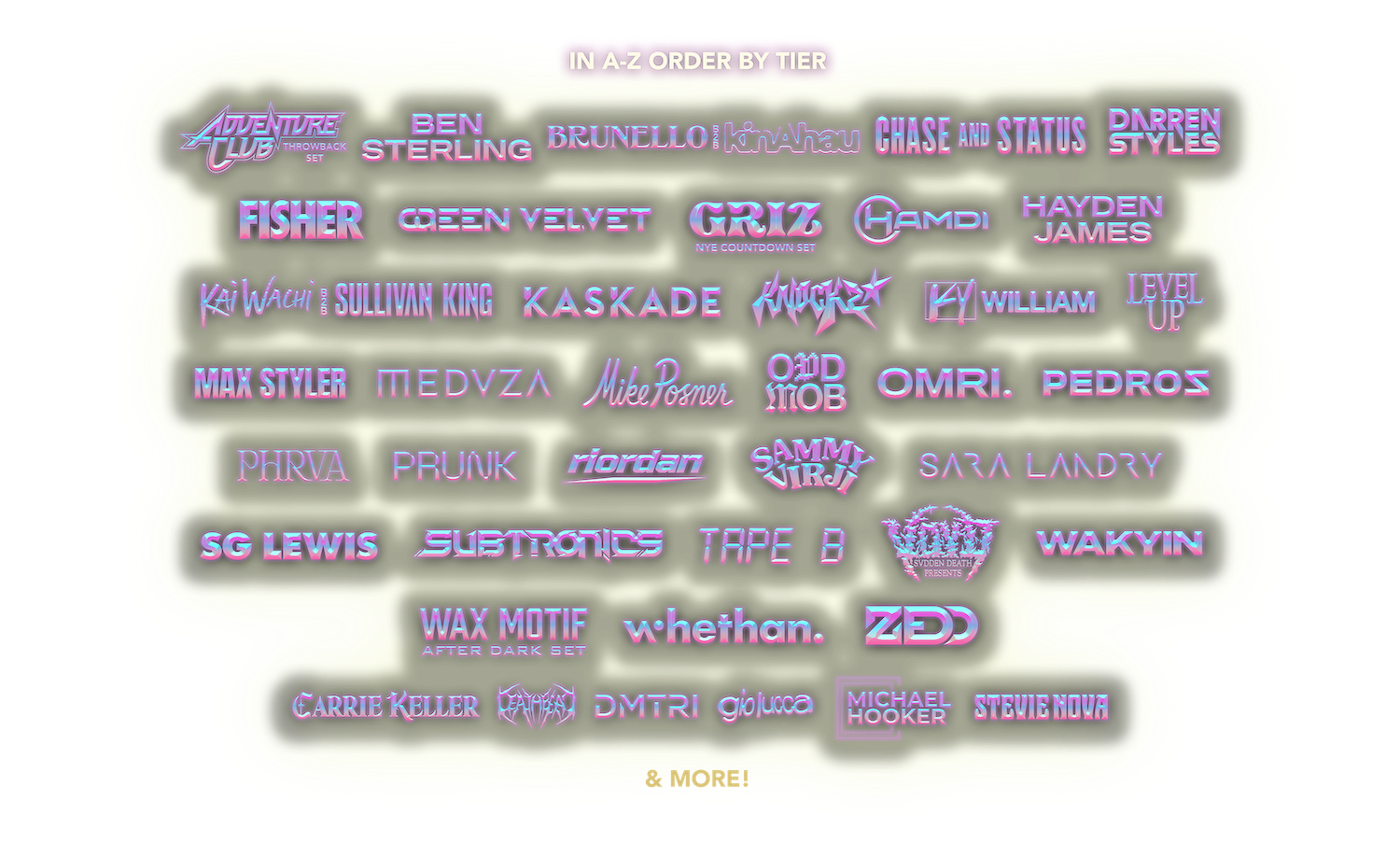 Decadence Arizona Lineup